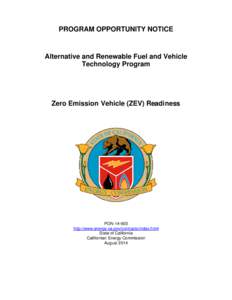 Program Opportunity Notice PON[removed]Zero Emission Vehicle (ZEV) Readiness[removed]