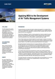 Applying MDA to the Development of Air Traffic Management Systems