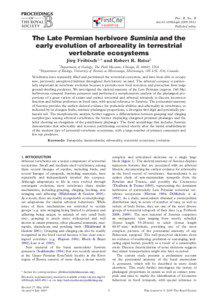 Suminia / Zoology / Robert R. Reisz / Arboreal locomotion / Phalanx bone / Hand / Tetrapod / Synapsid / Evolution of mammals / Anomodonts / Phyla / Biology