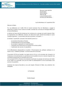 Pour qu’Issy les Moulineaux soit une ville où il fait bon vivre – Association apolitique reconnue d’intérêt général  Monsieur André SANTINI Député-Maire Ancien Ministre Hôtel de Ville