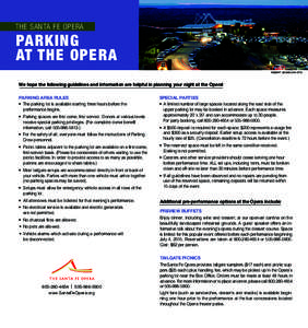 THE SANTA FE OPERA  PARKING AT THE OPERA ROBERT GODWIN PHOTO