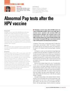 Abnormal Pap tests after the HPV vaccine