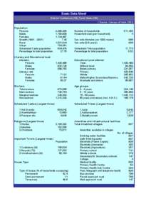 Basic Data Sheet District Cuddalore (18), Tamil Nadu[removed]Source: Census of India 2001)