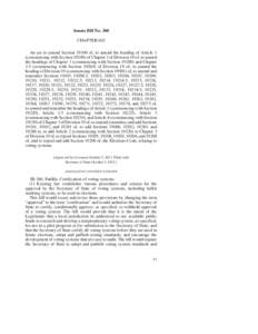 Senate Bill No. 360 CHAPTER 602 An act to amend Section[removed]of, to amend the heading of Article 1 (commencing with Section[removed]of Chapter 3 of Division 19 of, to amend the headings of Chapter 3 (commencing with Sect