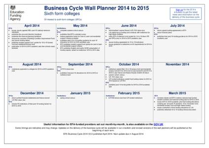 Business Cycle Wall Planner 2014 to[removed]Sign up for the EFA’s e-bulletin to get the latest news and information on the delivery of the business cycle