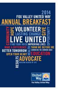 FOX VALLEY UNITED WAY  OPPORTUNITY GIVE