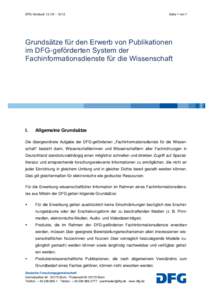 DFG-Vordruck[removed]Seite 1 von 7 Grundsätze für den Erwerb von Publikationen im DFG-geförderten System der