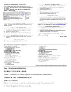 Health / Aspirin / Placebo / Treatment of multiple sclerosis / Corinne Goldsmith Dickinson Center for Multiple Sclerosis / Medicine / Glatiramer acetate / Multiple sclerosis