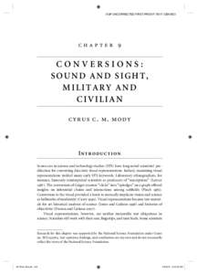 OUP UNCORRECTED FIRST-PROOFCENVEO  chapter 9 CONVERSIONS: SOUND AND SIGHT,