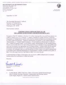 American Recovery and Reinvestment Act Federal Transit Administration Projects[removed]MPO/RTPA Name: Metropolitan Transportation Commission (ARRA Certification #11)