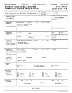 Texas Ethics Commission  P.O.Box[removed]Austin, Texas[removed]