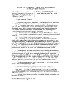 United States administrative law / Administrative law / Decision theory / Rulemaking / Yellowstone National Park / Billings /  Montana / Geography of the United States / Montana / Wyoming