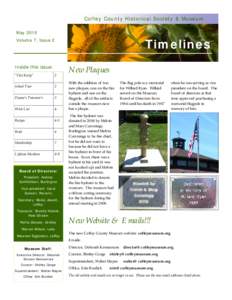 Coffey County Historical Society & Museum May 2010 Timelines  Volume 7, Issue 2