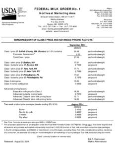 Hundredweight / Butterfat / Skim / Price / Powdered milk / Food and drink / Milk / United States Department of Agriculture