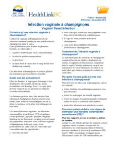 Vaginal Yeast Infection - HealthLinkBC File #08j - French version