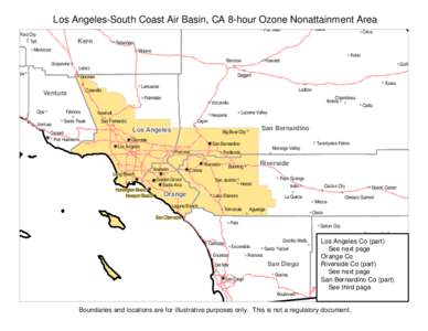 Los Angeles-South Coast Air Basin, CA 8-hour Ozone Nonattainment Area Baker Fort Irwin  Ford City