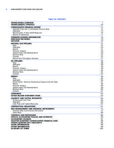 6  MANAGEMENT’S DISCUSSION AND ANALYSIS TABLE OF CONTENTS TRANSCANADA OVERVIEW