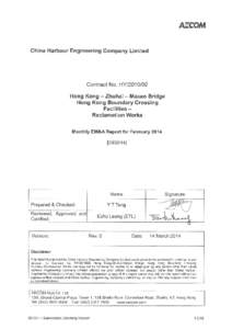 Ref.: HYDHZMBEEM00_0_2378L.14 Engineer’s Representative Ove Arup & Partners Chief Resident Engineer’s Office 5 Ying Hei Road, Tung Chung, Lantau Hong Kong