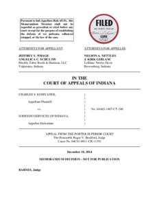 Pursuant to Ind.Appellate Rule 65(D), this Memorandum Decision shall not be regarded as precedent or cited before any court except for the purpose of establishing the defense of res judicata, collateral estoppel, or the 