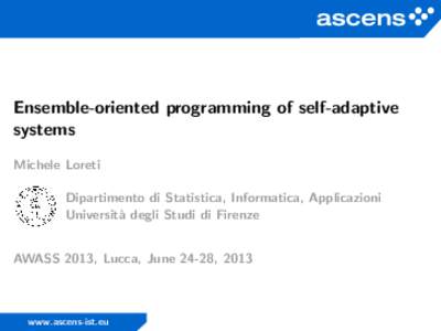 Ensemble-oriented programming of self-adaptive systems<2>: the E-Vehicle Case Study