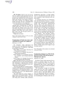 James Lee Witt / Larry Irving / Bill Clinton / National Oceanic and Atmospheric Administration / Government / Presidency of Barack Obama / Politics of the United States / United States / Federal Emergency Management Agency