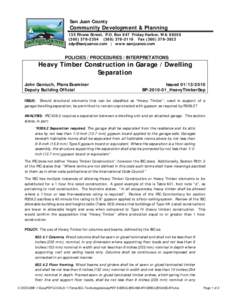 San Juan County  Community Development & Planning 135 Rhone Street, P.O. Box 947 Friday Harbor, WA[removed][removed]2116 Fax[removed]removed] | www.sanjuanco.com