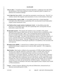 Glossary - Exposure and Human Health Reassessment of 2,3,7,8-Tetrachlorodibenzo-p-Dioxin (TCDD) and Related Compounds Part III: Integrated Summary and Risk Characterization for 2,3,7,8-Tetrachlorodibenzo-p-Dioxin (TCDD) 