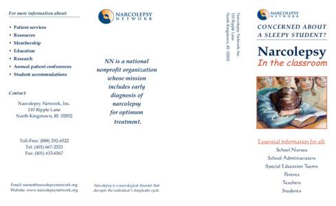 Psychiatry / Biology / Narcolepsy / Cataplexy / Excessive daytime sleepiness / EDS / Periodic limb movement disorder / Xyrem / Sleep disorders / Sleep / Medicine