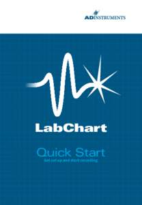 LabChart Quick Start Get set up and start recording 6053-B