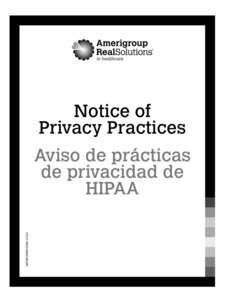 MEMCOMM[removed]GA  HIPAA Notice of Privacy Practices The original effective date of this notice was April 14, 2003. The most recent revision date is indicated in the footer of this notice. Please read this paper carefu