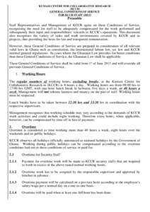 Overtime / Parental leave / Employee benefit / KCCR / Industrial relations / Management / Employment compensation / Human resource management / Kwame Nkrumah University of Science and Technology