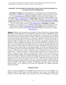 in Proceedings of the Joint Federal Interagency Conference on Sedimentation and Hydrologic Modeling, J.M. Bernard and J.W. Webb (editors), Las Vegas, NV, June 28 – July 1, 2010, 10 p. SEDIMENT MANAGEMENT STRATEGIES ASS