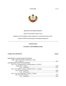 Legislative Proceedings - House Hours - Legislative Chamber (870)