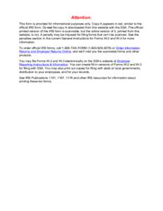 Economy of the United States / IRS tax forms / Income tax in the United States / Nonqualified deferred compensation / Social Security / Federal Insurance Contributions Act tax / Medicare / Internal Revenue Code section 409A / Withholding tax / Taxation in the United States / Government / Public economics