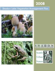 Shadow Lake Vegetation Management Plan