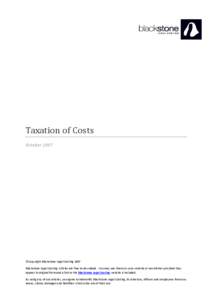    Taxation of Costs 
