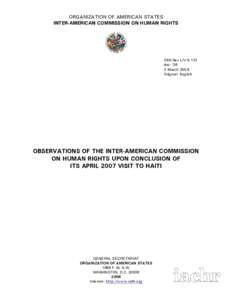 United Nations Stabilisation Mission in Haiti / Haitian National Police / Inter-American Commission on Human Rights / International human rights law / Haiti / Organization of American States / Police / Outline of Haiti / Yvon Neptune / Americas / International relations / Law