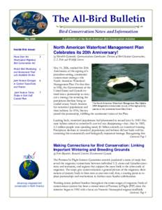 The All-Bird Bulletin Bird Conservation News and Information May 2006 A publication of the North American Bird Conservation Initiative