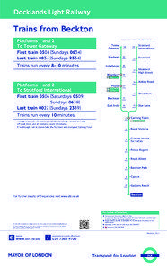 DLR Beckton Timetable Information