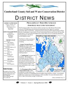 Cumberland County Soil and Water Conservation District  DISTRICT NEWS DISTRICT SUPERVISORS Charles L. Norman, Chair Bill Rust, Vice Chair