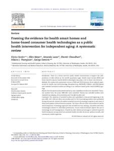 Framing the evidence for health smart homes and home-based consumer health technologies as a public health intervention for independent aging: A systematic review