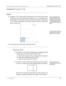 Problem Set 7: Lase “R” Us  What was the mathematician’s opinion about Germany-Brazil yesterday? . . . Problem Set 7: Lase “R” Us Opener