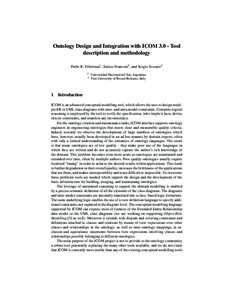 Ontology Design and Integration with ICOMTool description and methodology Pablo R. Fillottrani1 , Enrico Franconi2 , and Sergio Tessaris2 1 2