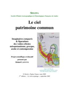 SELEFA Société d’Études Lexicographiques & Étymologiques Françaises & Arabes Le ciel patrimoine commun Imaginaires comparés