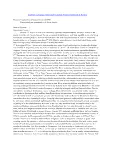 Southern Campaign American Revolution Pension Statements & Rosters Pension Application of Samuel Gwinn S17992 Transcribed and annotated by C. Leon Harris State of Virginia } Greenbrier County }