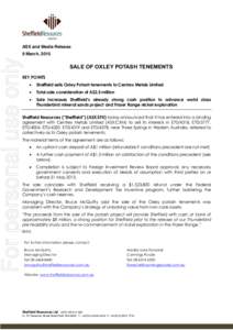 Economy of Australia / Geochemistry / Geophysics / Mineral exploration / Potash / Australian Securities Exchange / Eneabba /  Western Australia / Mining / Ilmenite / Chemistry / States and territories of Australia / Economic geology