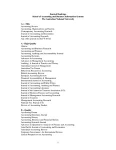 Contemporary Accounting Research / Accounting ethics / Management accounting / Journal of Forensic Accounting / Accounting History / Journal of Accounting Research / Review of Accounting Studies / Year of birth missing / Robert Gray / Accountancy / Publishing / Business