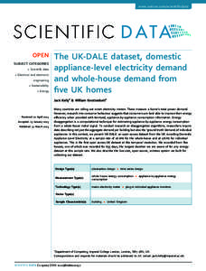 www.nature.com/scientificdata  OPEN SUBJECT CATEGORIES » Scientiﬁc data » Electrical and electronic