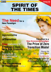 Digital Copy: FREE | Hard Copy: $5  Issue #3 Janruary[removed]Transition to a Sustainable Economy