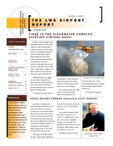 LEWISTON-NEZ PERCE COUNTY REGIONAL AIRPORT INSIDE THIS ISSUE:  APRON